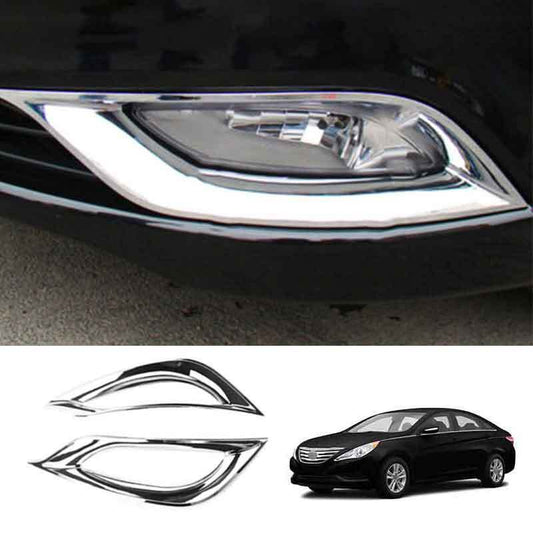Fit for Hyundai Sonata 2011-2014 Chrome ABS Car Front Fog Light Lamp Frame Trims