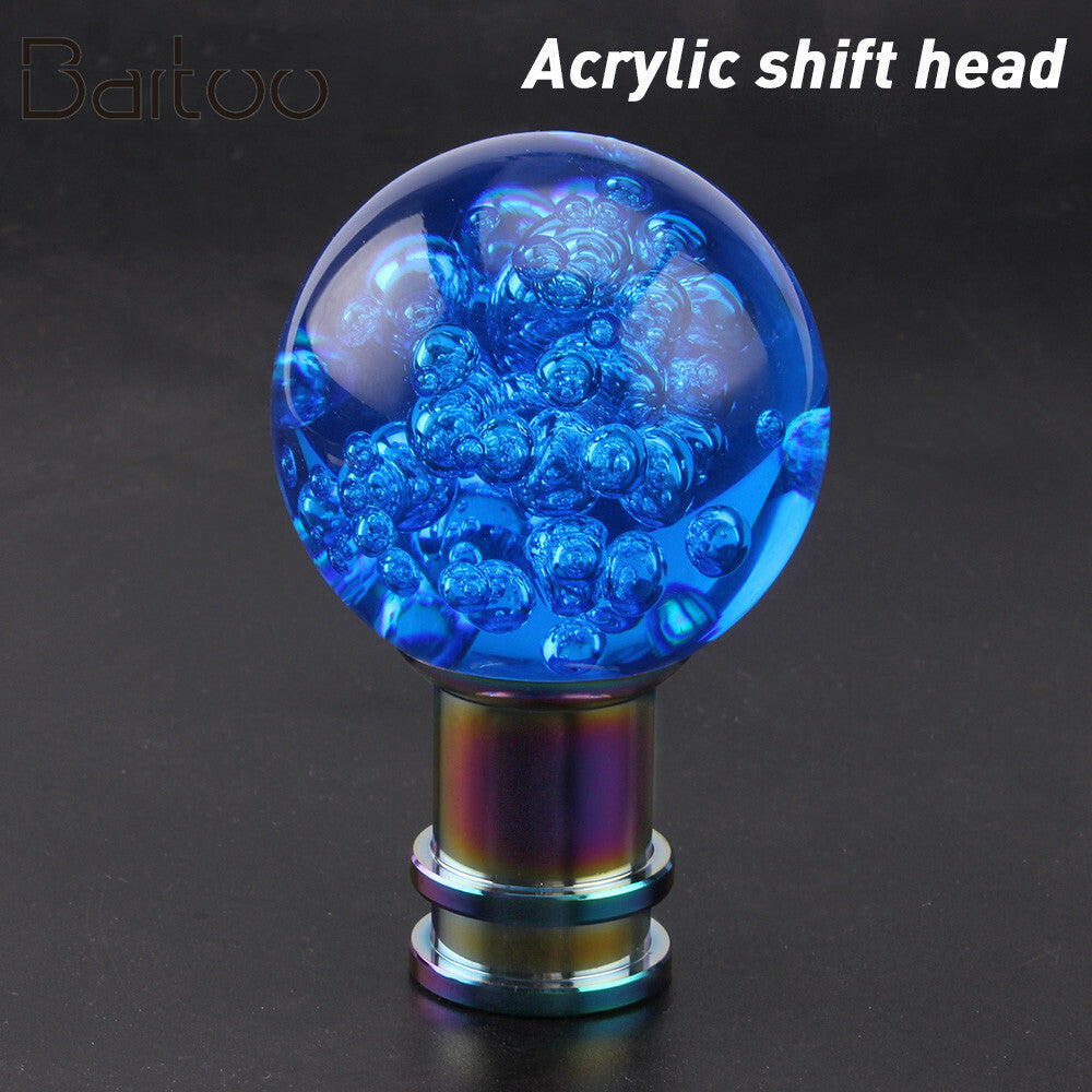 33mm Shift Knob Ball Manual Transmission Gear Shift Knob Crystal Bubbles Acylic