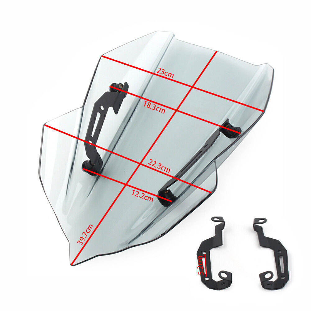 Windschutzscheibe Windschild mit Halterung Grau f¨¹r for Kawasaki Z400 2019-2021