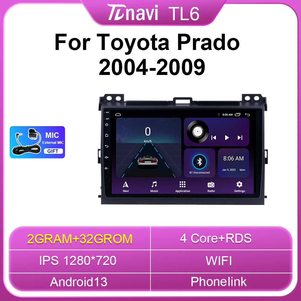 for Toyota for Land Cruiser Prado 120 LC120 04-09 Car Radio Video Player GPS Screen