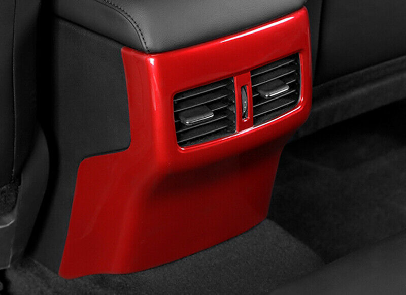 for Mazda 3 Axela 2019-2022 Red Rear Air Outlet Vent Anti-kick Panel Cover Trim