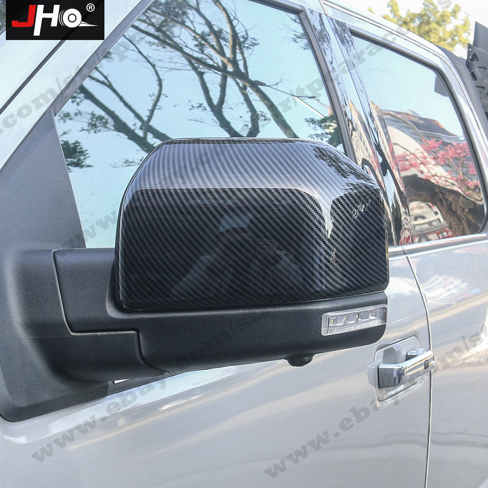 Carbon Fiber Rear View Side Mirror Cover Trim Protect for Ford F150 2015-2020
