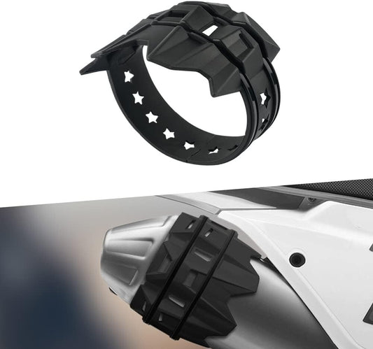 Black Universal Escape Tail End Pipe Guard Protector Protection for Hon-, for Yama