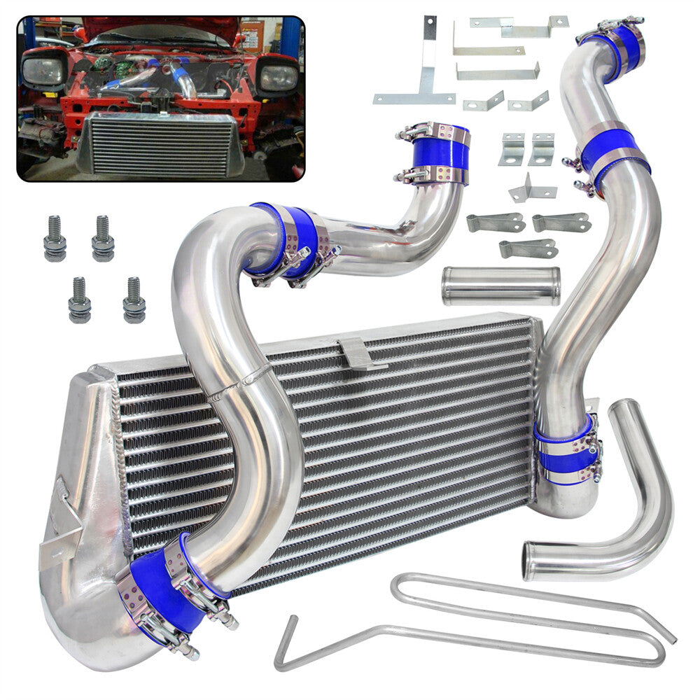 Turbo Bolt On Front Mount Intercooler Kit for Mazda RX7 RX-7 FD3S FD3 93-97 Blue