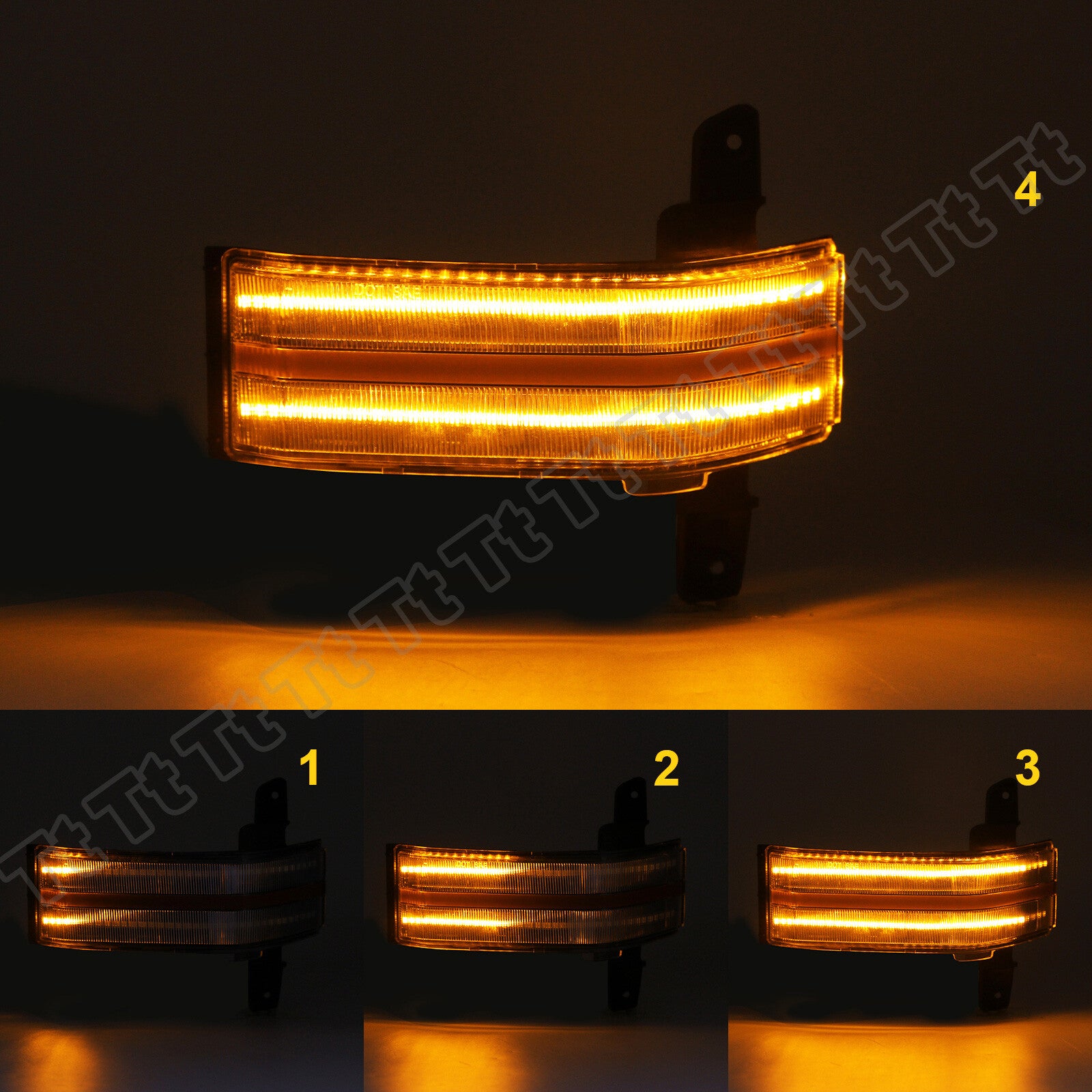 Sequential LED Side Mirror Lights for 14-18 for Chevrolet Silverado for GMC for Sierra 1500 2500