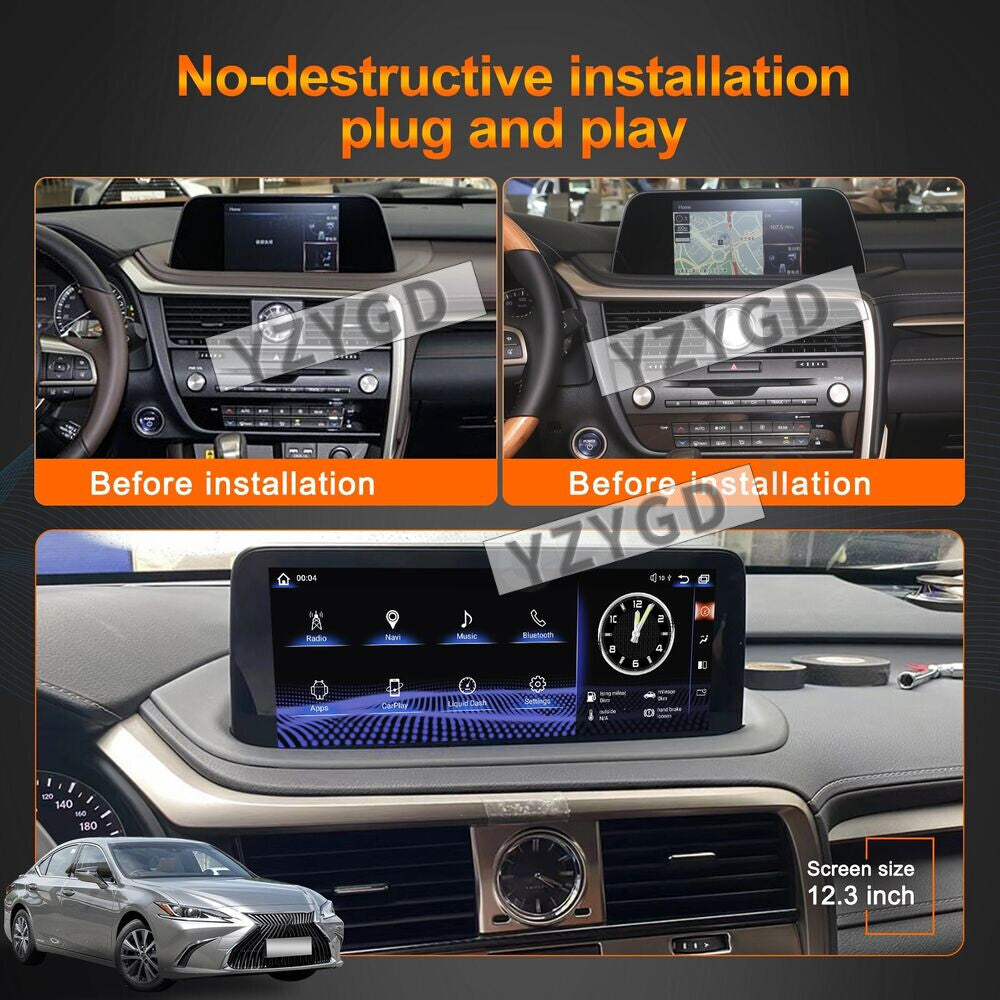 for Lexus for RX 2020-2022 Stereo Android Auto CarPlay Car Radio GPS Receiver Screen
