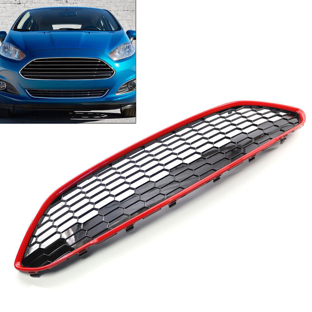 Car Front Bumper Honeycomb Grille Grill for Ford Fiesta MK7.5 2013-17