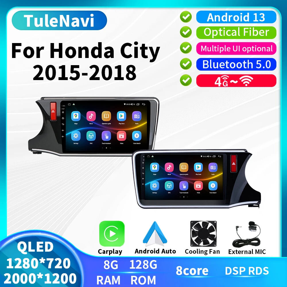 Android for Honda City 2015-2018 GPS Multimedia CarPlay Car Radio Player Screen