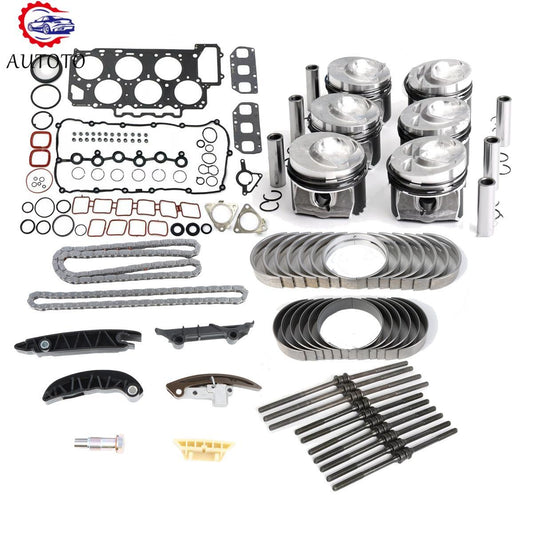 Engine Overhaul Gasket Set - Bearing Set Pistons Rings Timing Chain for Porsche