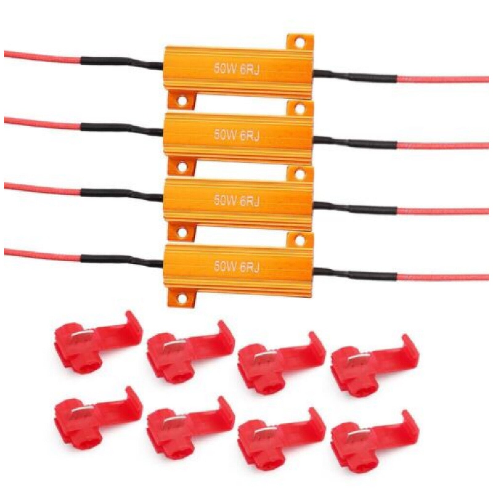 4pcs Load Resistor 50W 6RJ LED Decoder FIX Hyper Flash Turn Signal Blinker