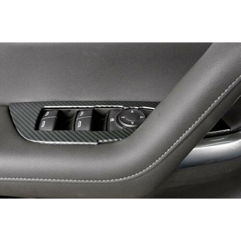 For Chevry Blazer 2019-2022 Steel Carbon Fiber Car Window Lift Panel Switch Trim