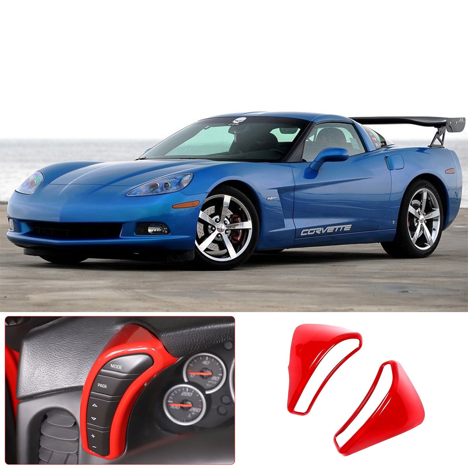 ABS carbon fiber window lifter switch frame decorative cover for Mazda MX-5 2016-2023