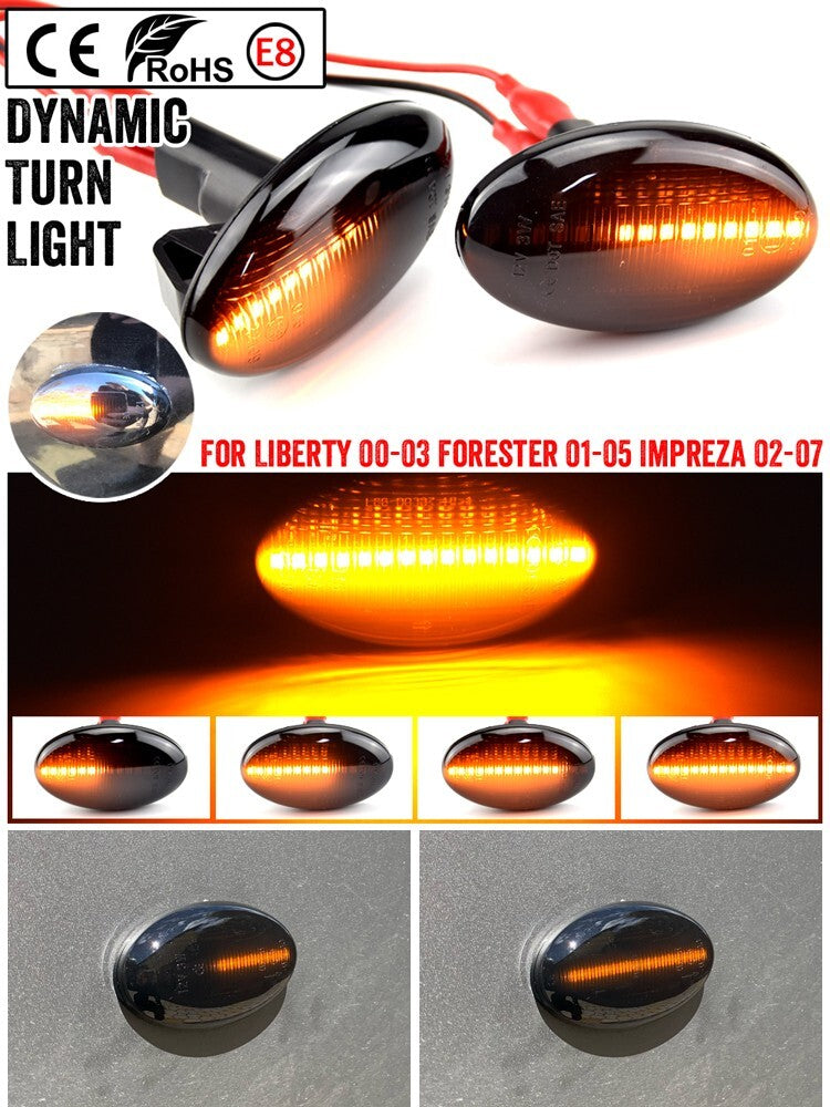 Dynamic Side Turn Signal Light for Subaru Impreza Wrx Sti Forester Liberty