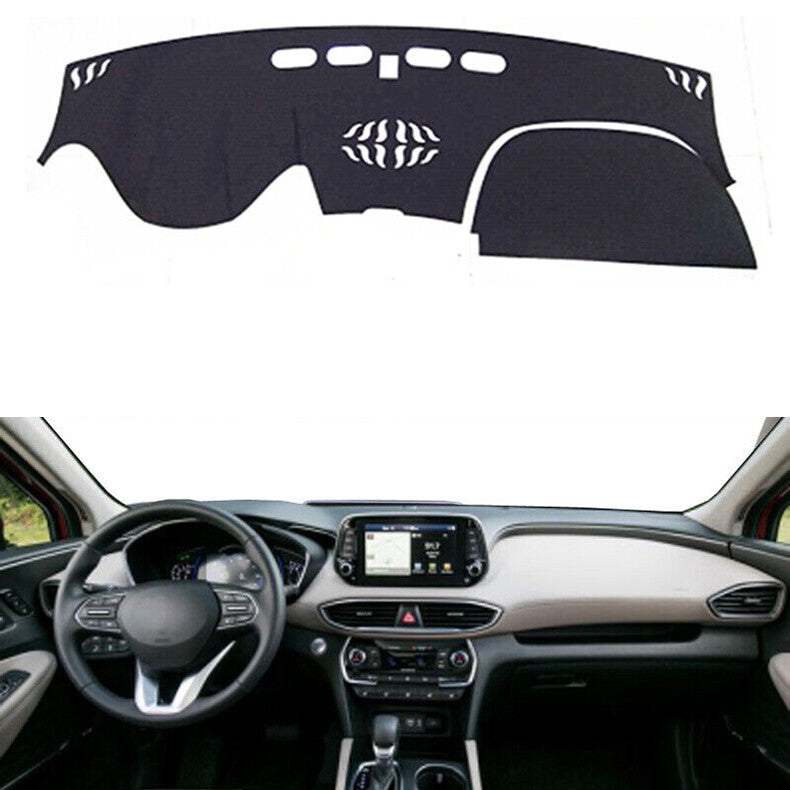 for Hyundai Santa Fe 2019-2022 Black Dashboard Dash Cover Dashmat Mat Carpet US