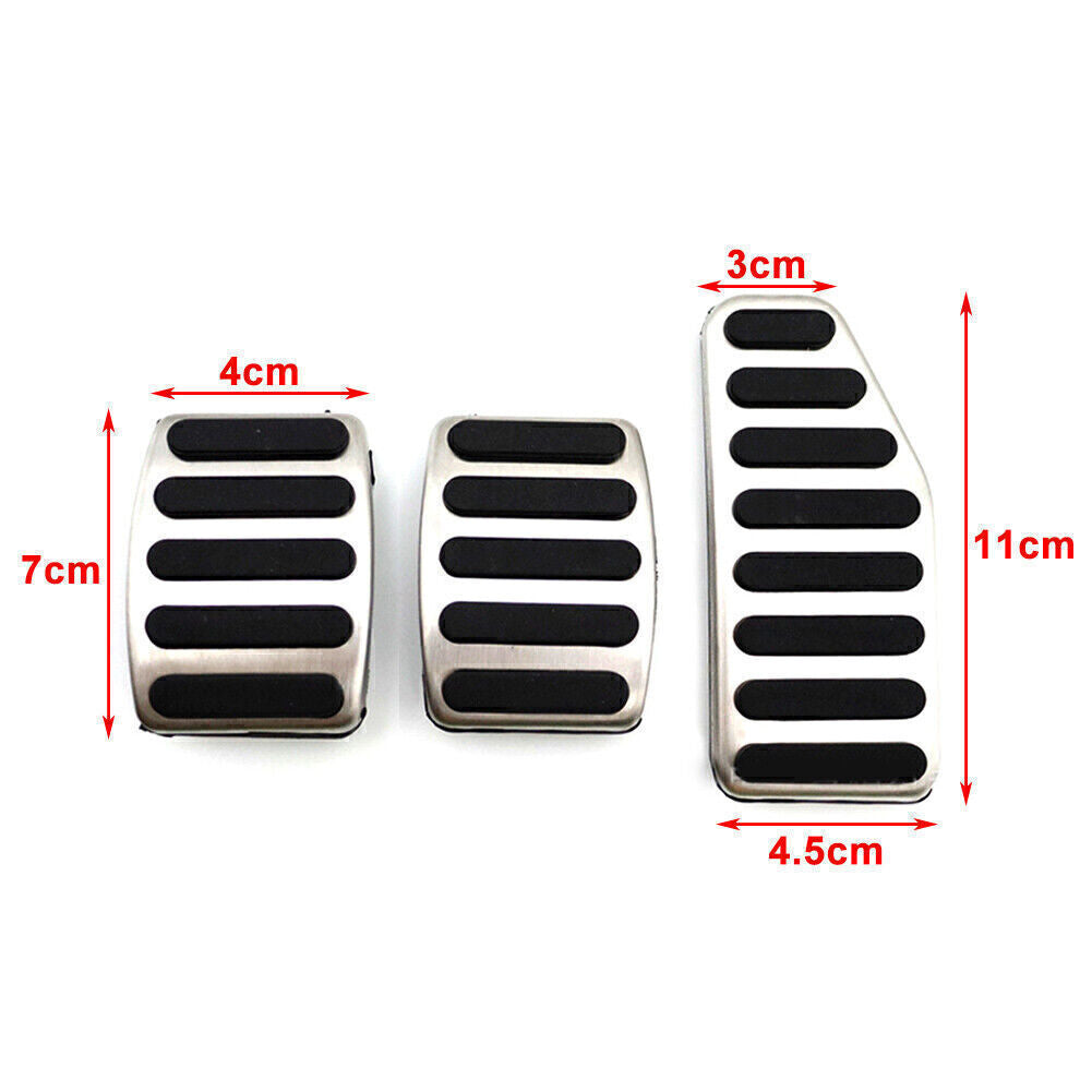 3Pcs Brake Clutch Fuel Gas Pedal Foot Pads Cover Kit Fit for Suzuki for Swift for Jimny MT