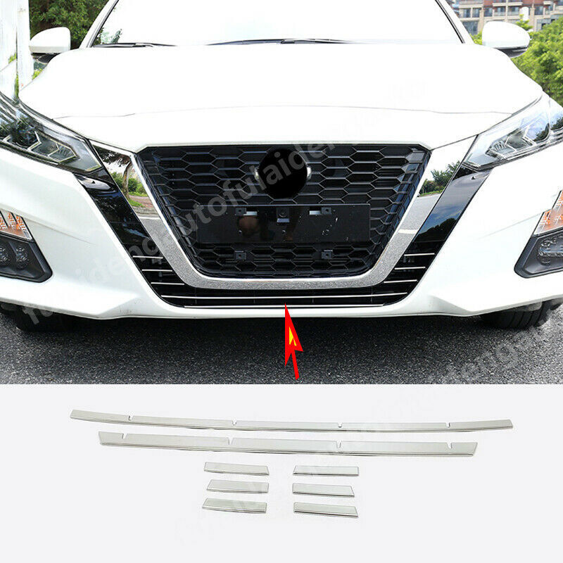 8P for Nissan Teana Altima 2019-2022 Front Bumper Grille Grill Lower Strips Trim