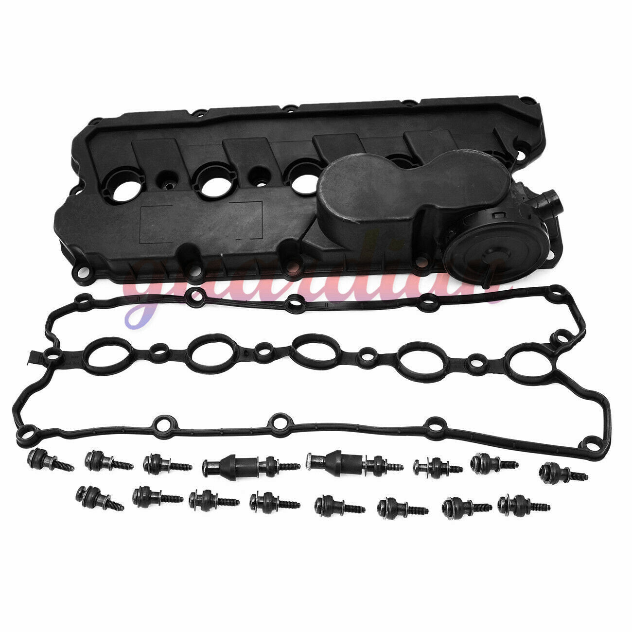 Suitable for Volkswagen Beetle 2.5L, for Jetta , for Golf , for Passat 06-14, valve cover with gasket and bolts.