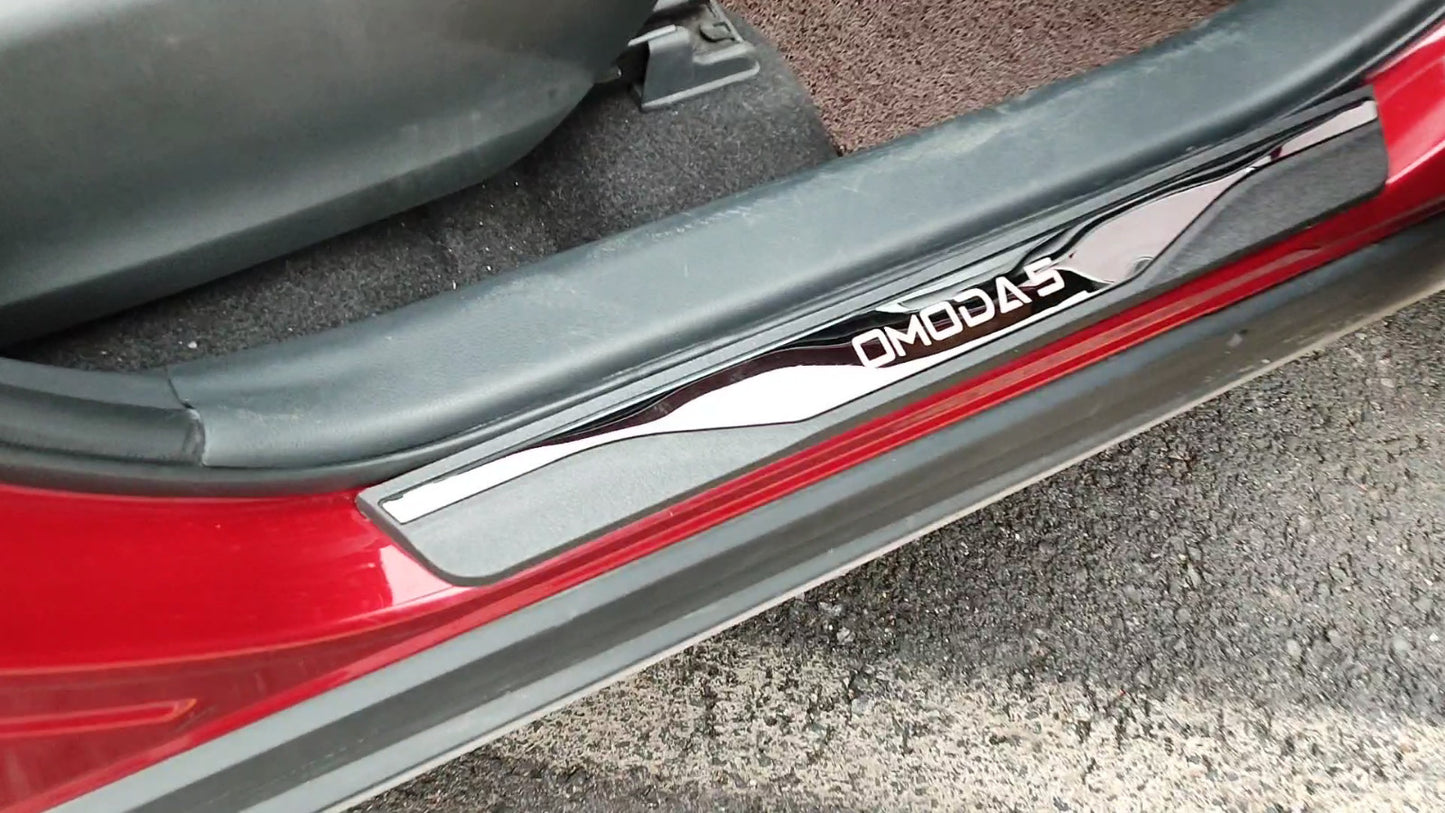 For 2023 for Chery Omoda5 Car Accessories Door Sill Protector Scuff Guard Trim Cover