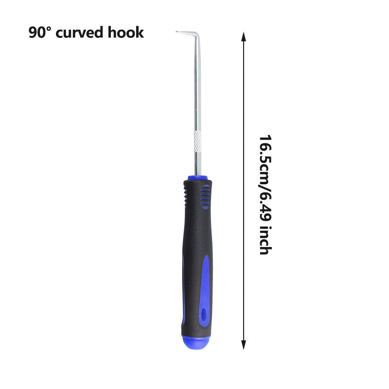 4x Long Reach Pick And Hook Probe Set Oil Seal Hook O Ring Seal Remove Tool Blue