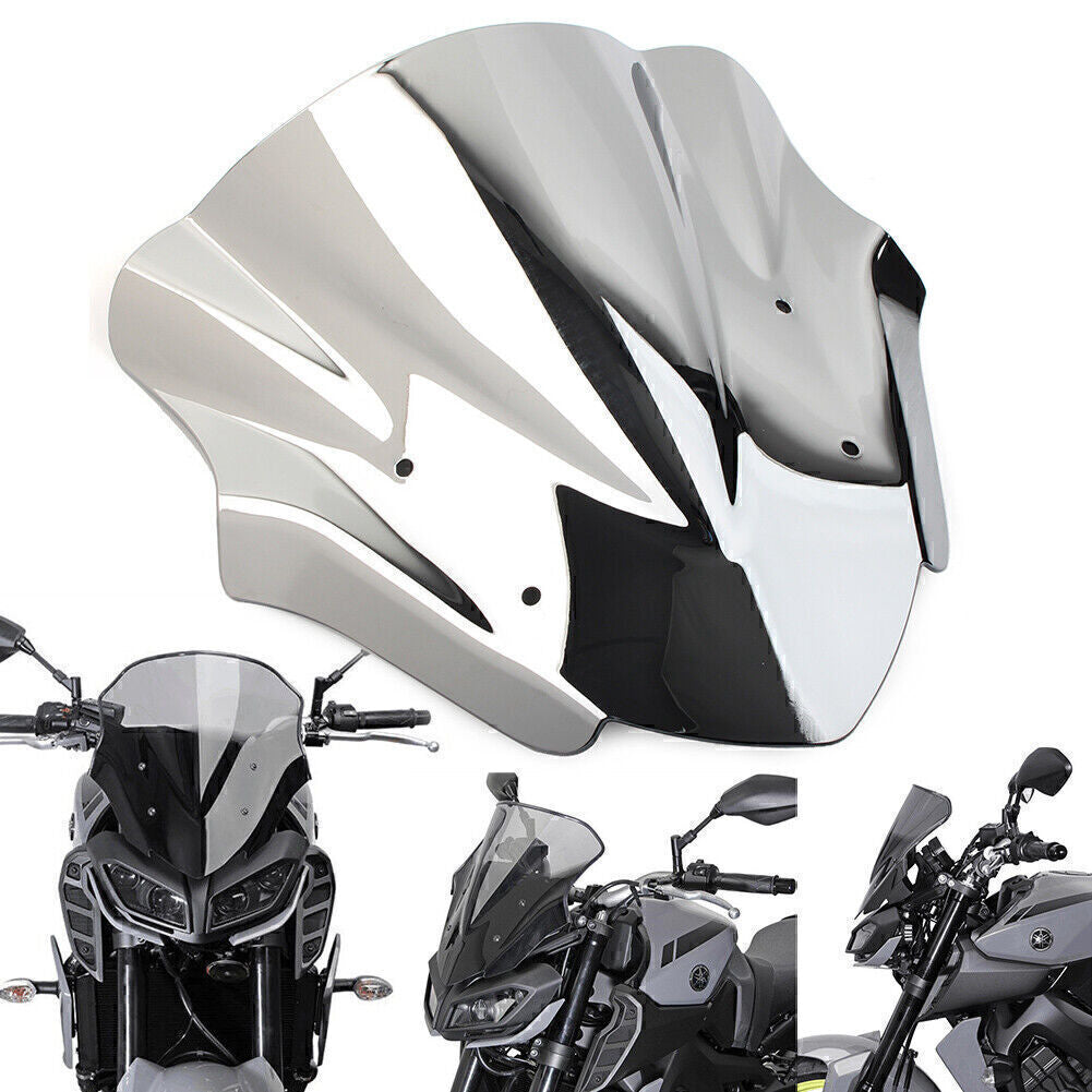 Motorbike Windshield Windscreens for Yamaha MT-09 MT09 FZ09 2017-2020 Silver