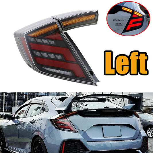 LH LED Tail Light for 2016-21 for Honda for Civic Hatchback/Type R Taillights Clear Lens
