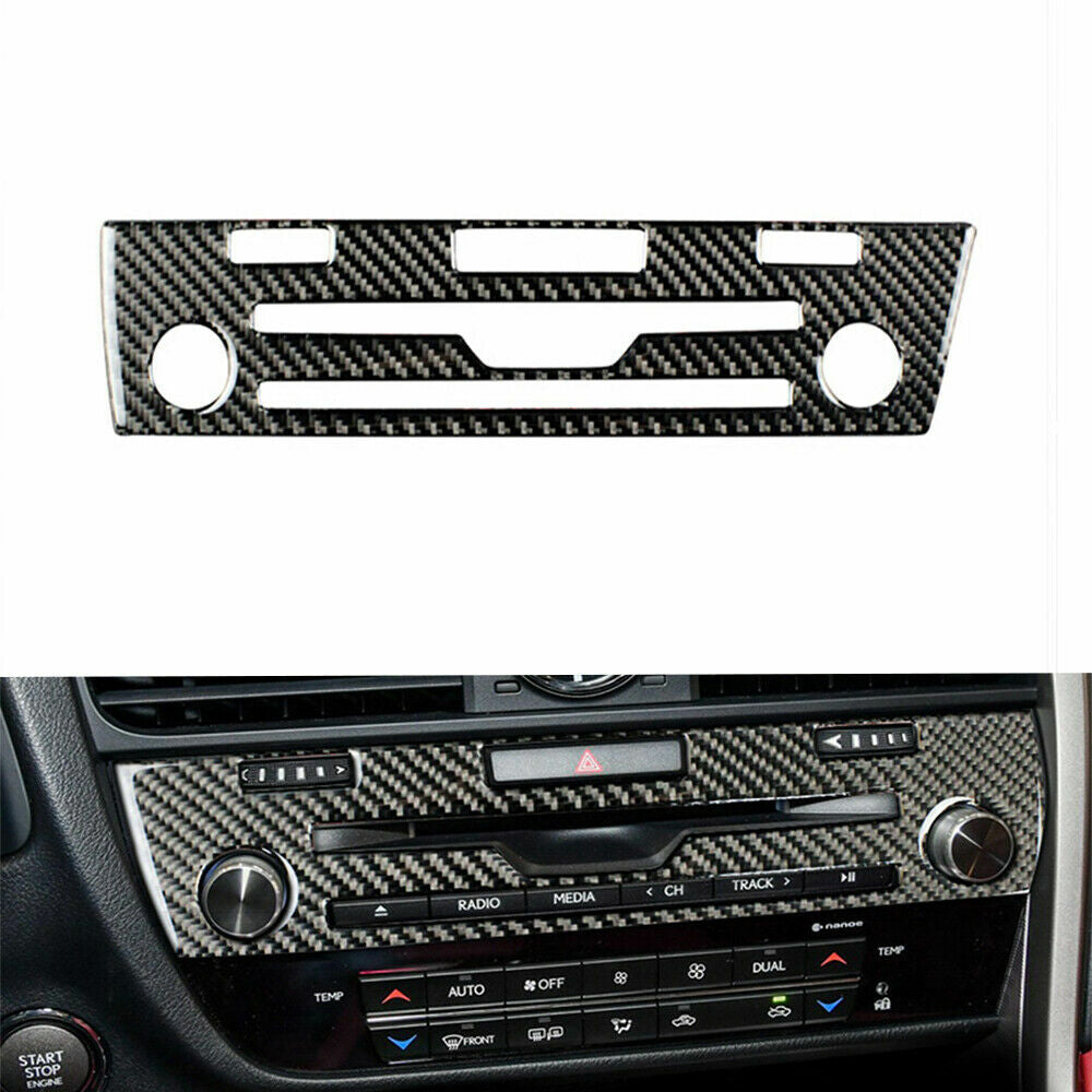 Carbon fiber center console CD player cover suitable for Lexus RX300 (2016-19)
