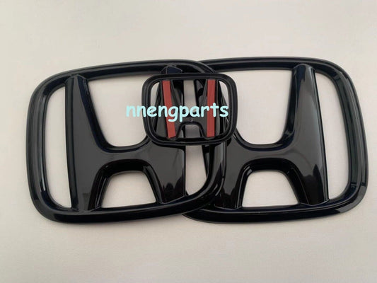 Sleek black front and rear badges, steering wheel badges for Accord D 2018 - October 2022