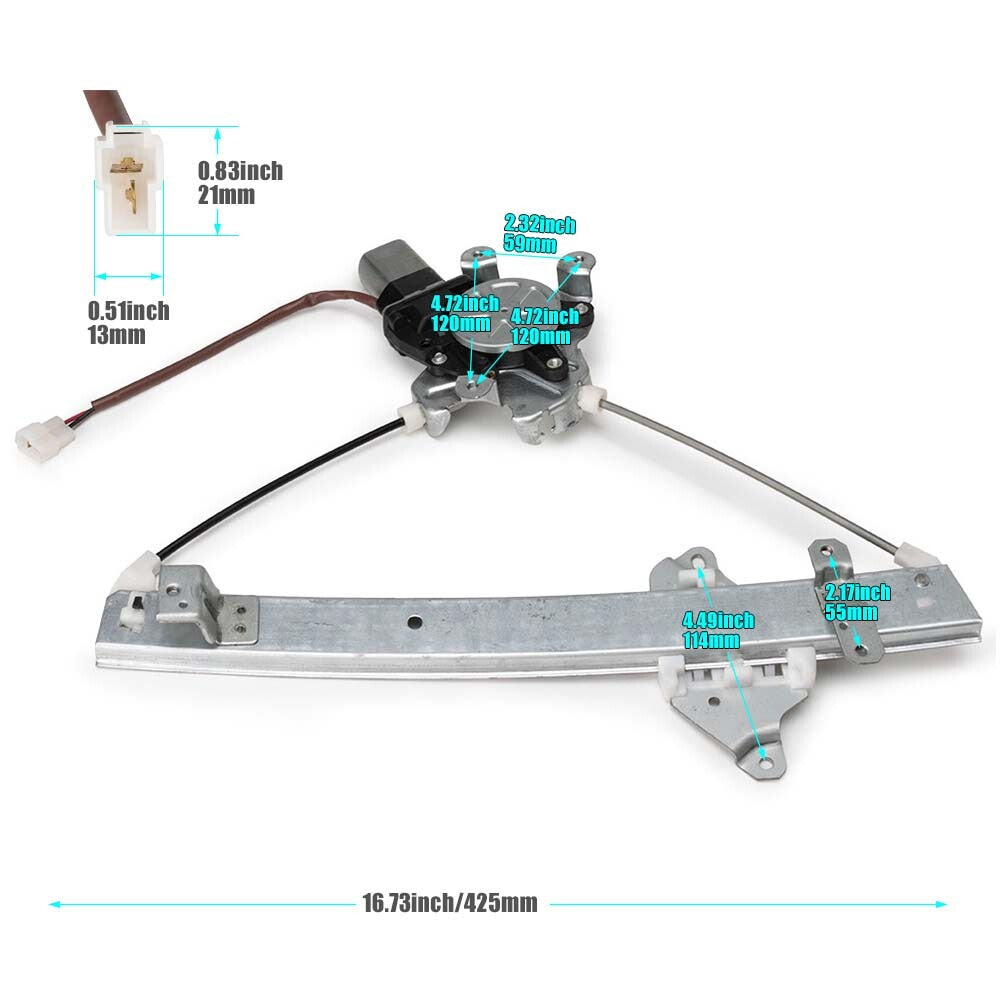 Right rear window adjuster + motor MR573880 for Mitsubishi Outlander 2003 - 2006 05