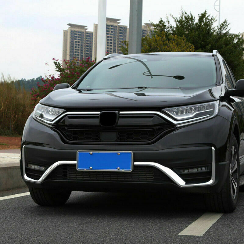 for Honda CR-V 2020-2022 Chrome ABS Front Bumper Fog Light Strips Moulding Cover