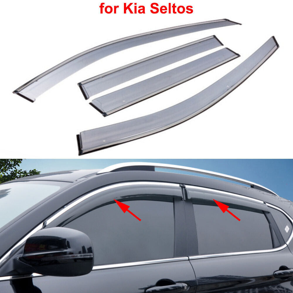 Side Window Vent Visor Sun Rain Deflector Guard Acrylic for Kia Seltos 2020-2023