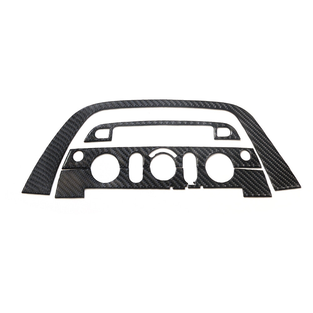 5Pcs Carbon Fiber Console CD Radio Panel Cover Trim for Honda Odyssey 2005-2010