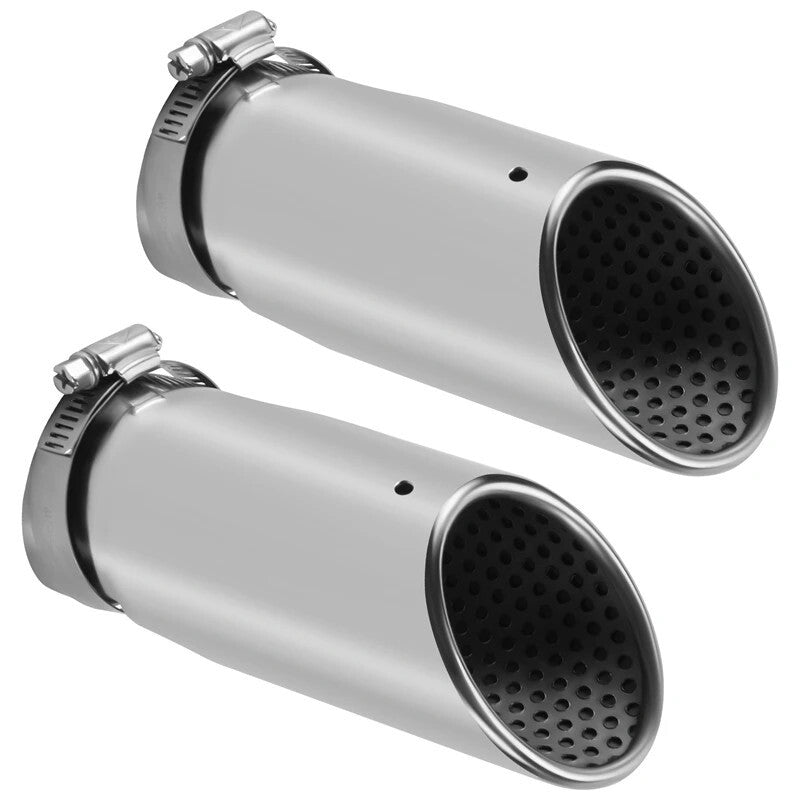 Car Exhaust Muffler Tip Stainless Steel Pipe Chrome 2Pcs for 10-13 for Benz C180 Kit