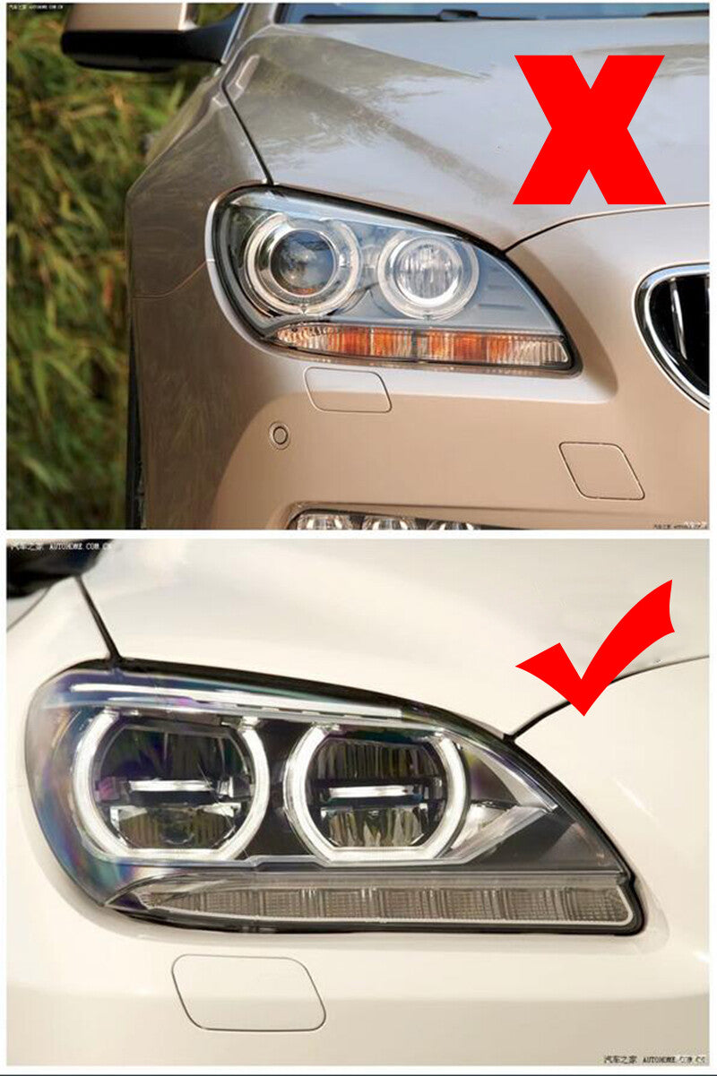 Front hood headlight lens cover suitable for BMW 6 Series Coupe M6 F06 F12 F13 640i 650i