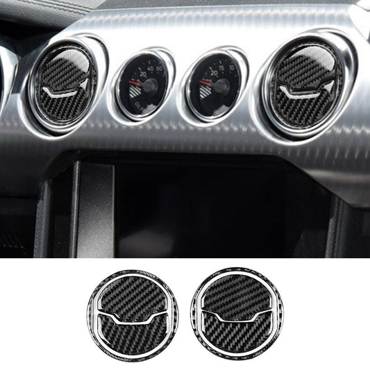 6¡Á Soft Carbon Fiber Inner Air Vent Outlet Panel Trim for Ford for Mustang 2015-2022