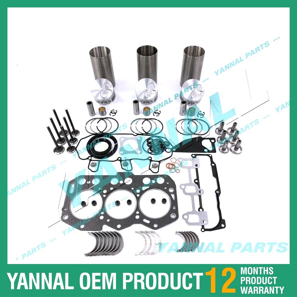 TK3.76 Engine Rebuild Kit with Shim Bearing Valve for Yanmar Diesel Engines