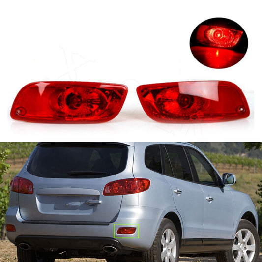 for Hyundai Santa Fe 2007-2009 Rear Bumper Reflector Brake Light Tailight 1 Pair