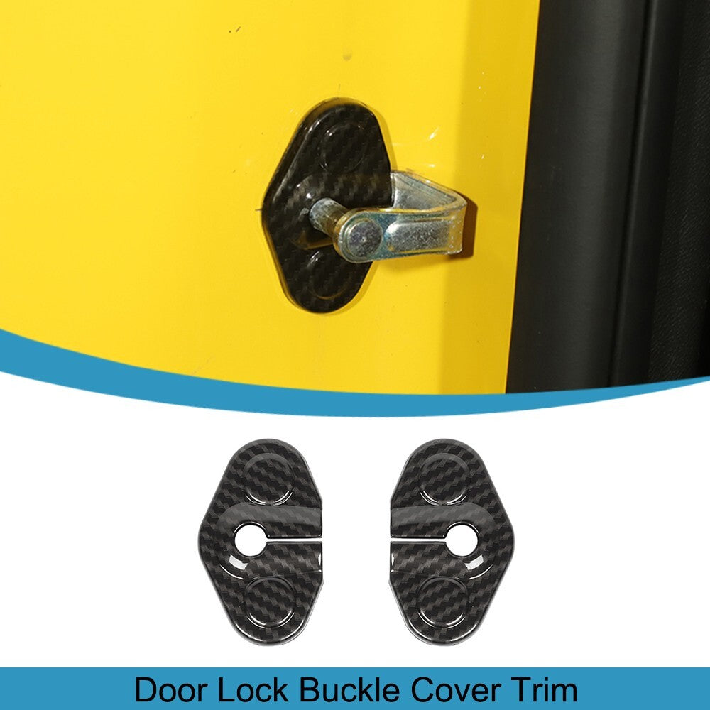2PCS Door Lock Buckle Cover Protective Cap Trim for Chevrolet Camaro 2010-2015