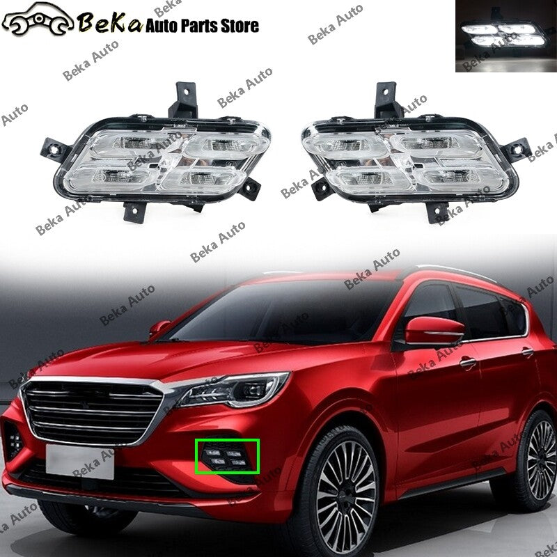 A pair of front bumper fog lights (DRL) suitable for Chery Jetour X70 X70S X90 2018-2021 LHRH models.