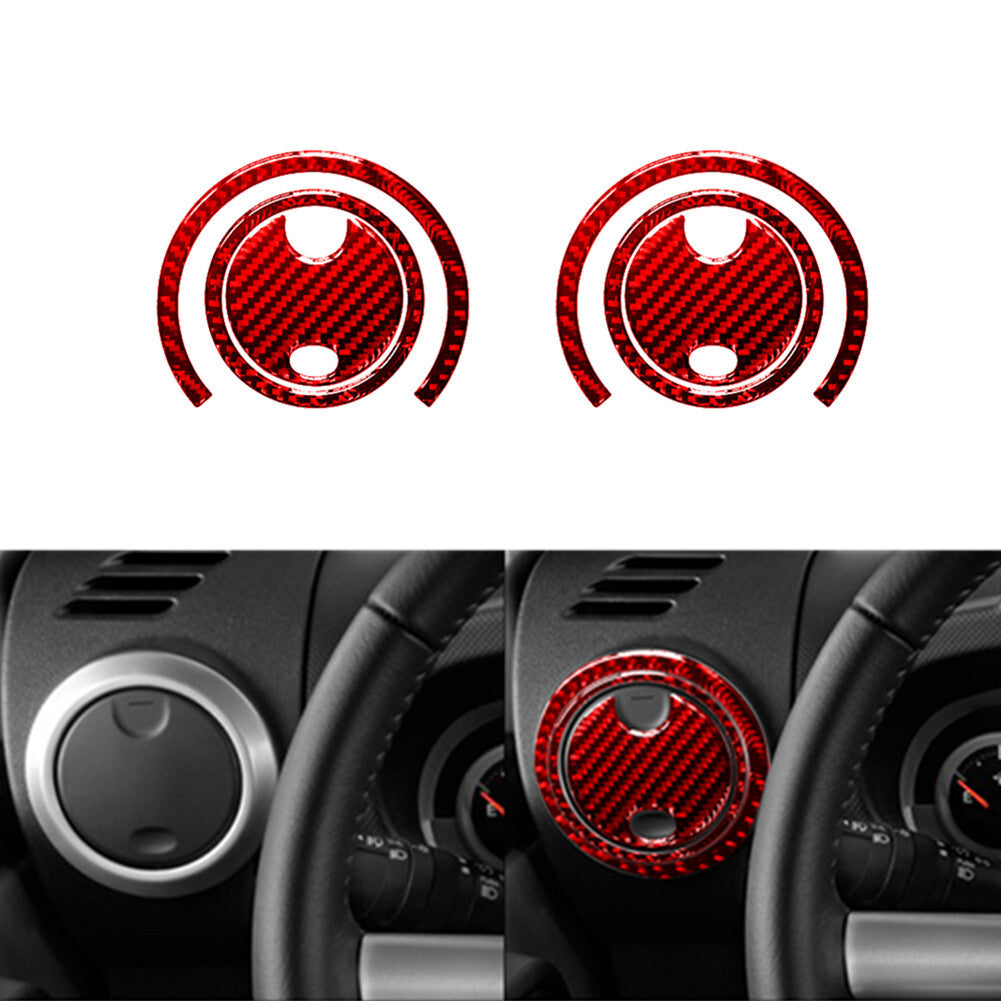 Red Carbon Fiber Air Vent Trim Panel for Jeep for Wrangler 2007-2010
