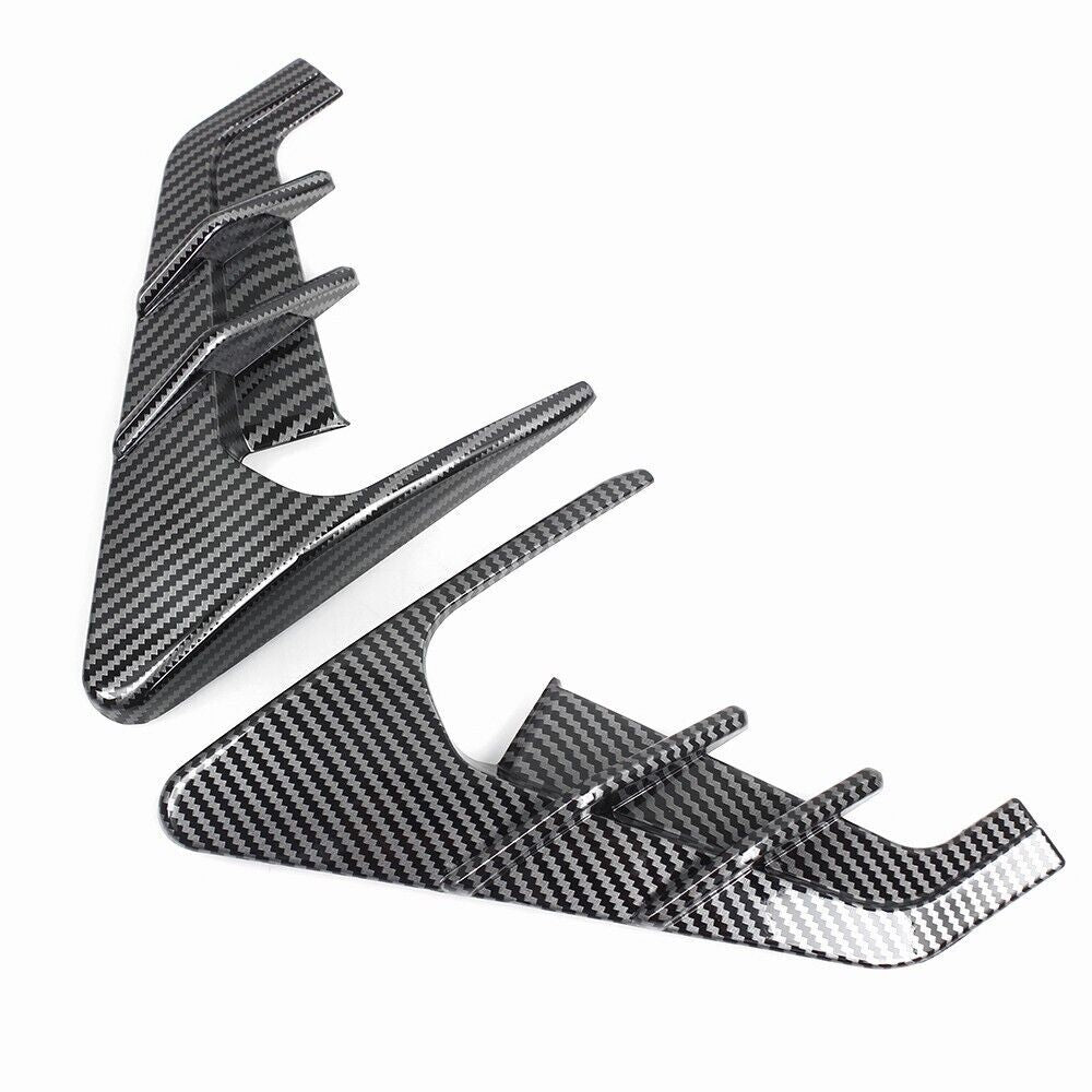 Gloss Carbon Fiber Style Side Camera Decoration Cover Trim for Tesla Model