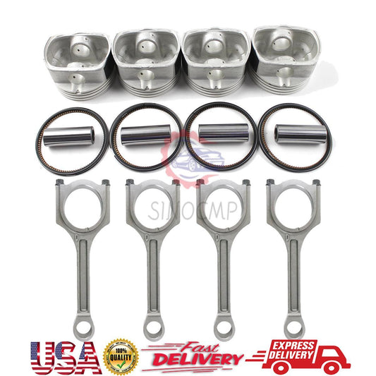 G4KD Engine Piston SetحConnect Rod for 2.0L for KIA Forte Sorento Optima Sportage US