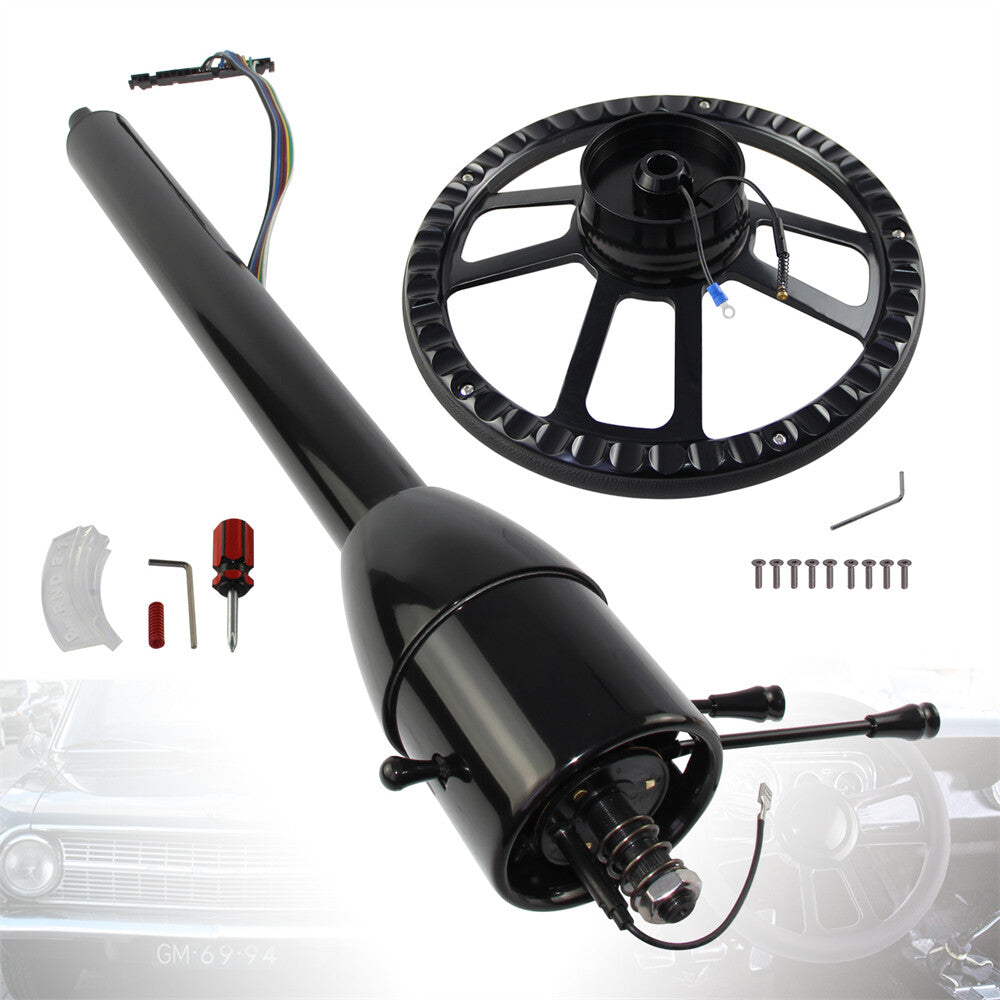 LR Universal GM 28'' Tilt MT Manual Steering Column GM w/9 Bolt Steering Wheel