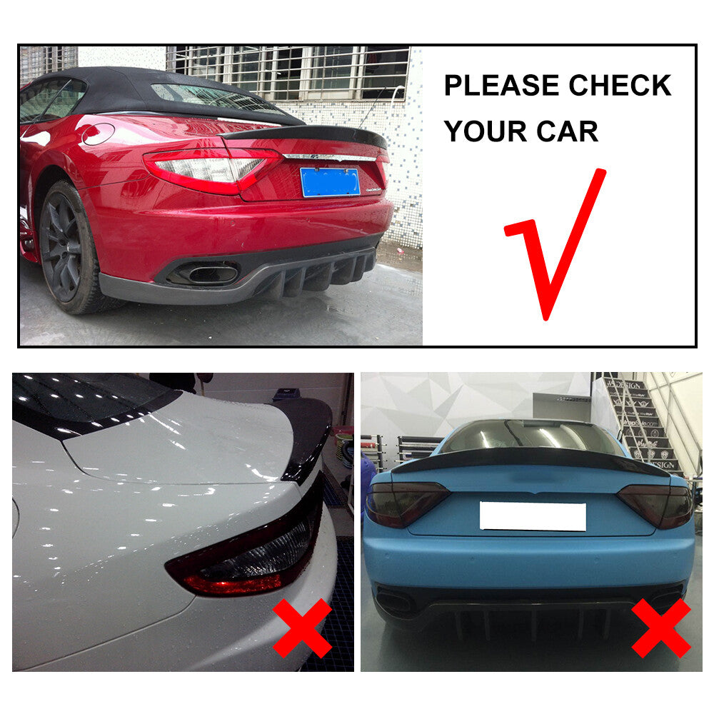 Rear Trunk Spoiler Tail Wing Fit for Maserati GranTurismo GT Convertible 2012-14