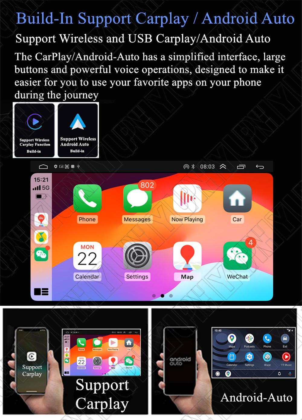 7 Android 14 Radio Stereo GPS Navigation 2+32GB for Peugeot 206 1999-08 Carplay