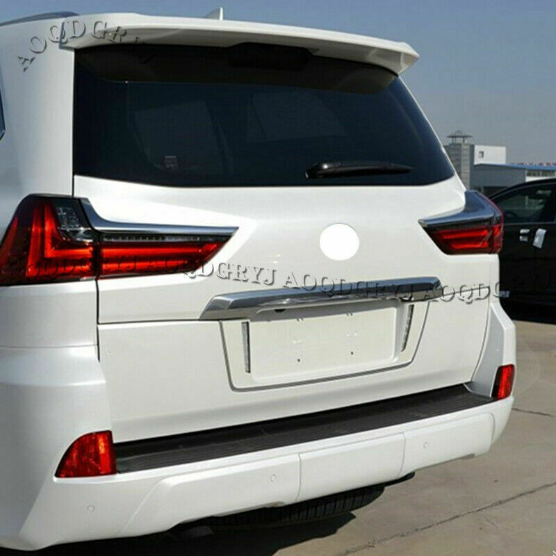 Pearl White License Plate Panel Cover For 2016-2021 for LEXUS LX570 TRD Style W/LED