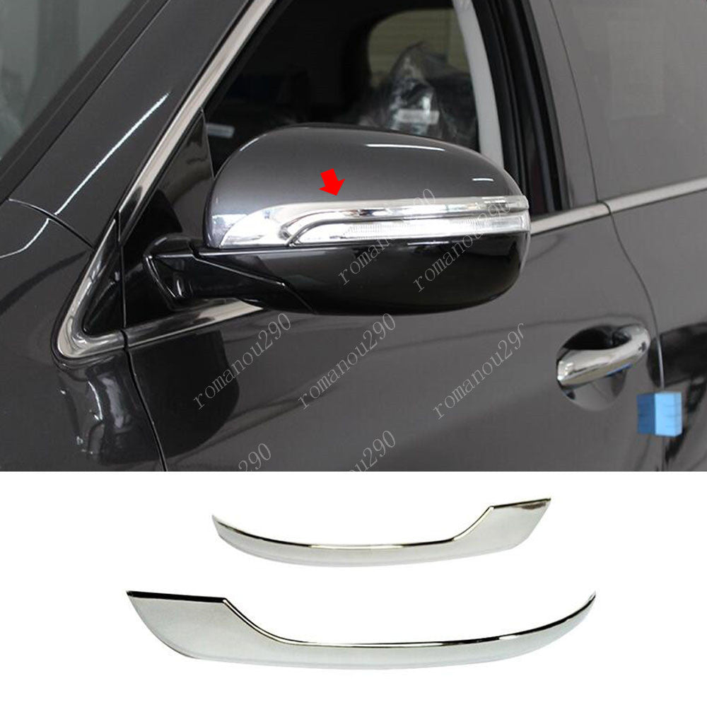 for Kia Sorento 2016-2020 Chrome Side Rearview Mirror Cover Trim Molding Strips