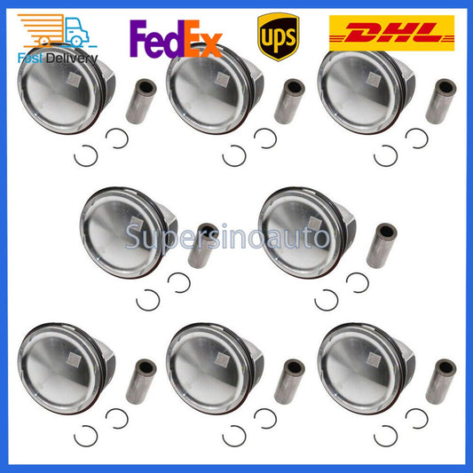 AJ133 Engine 8x Piston Set w/Rings for Jaguar for Land Rover 5.0 V8 Supercharged