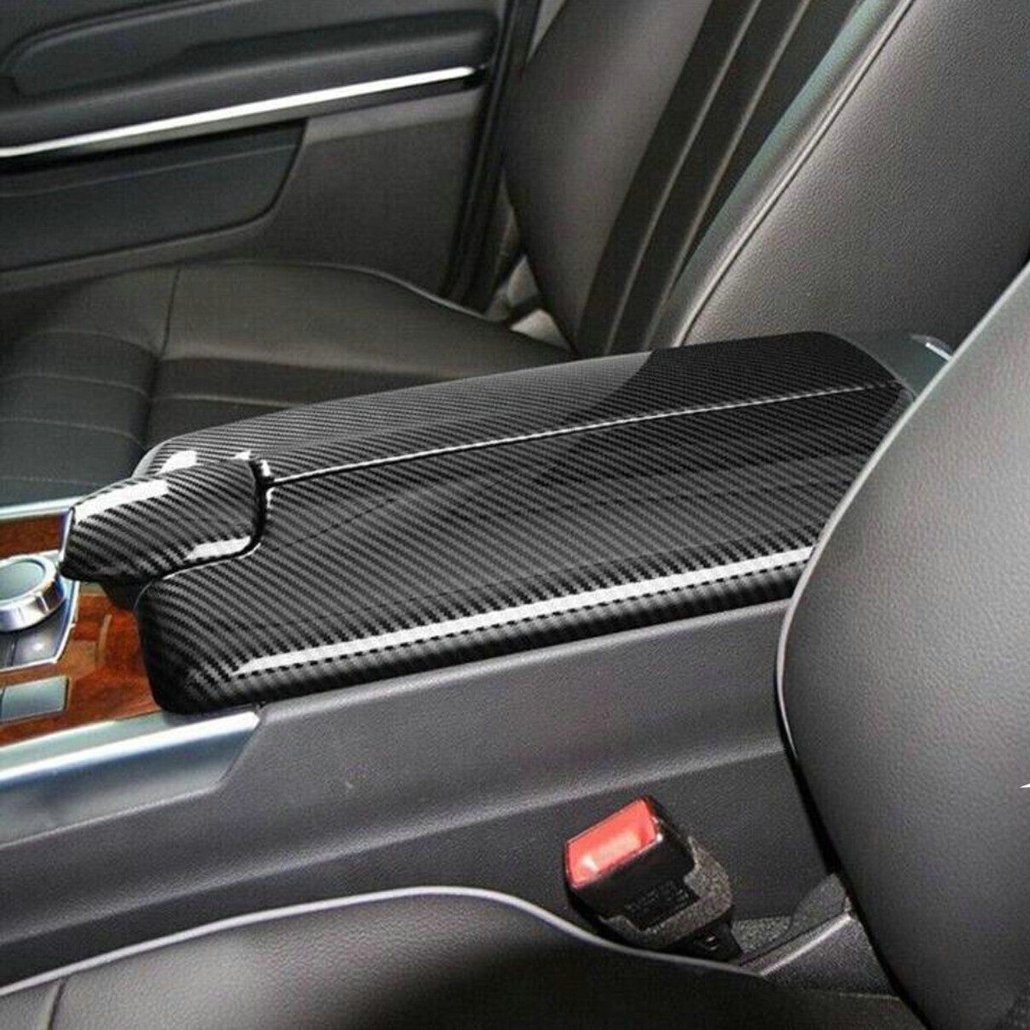 3x ABS Carbon Fiber Center Armrest Box Cover For 10-15 for Mercedes E Class W212