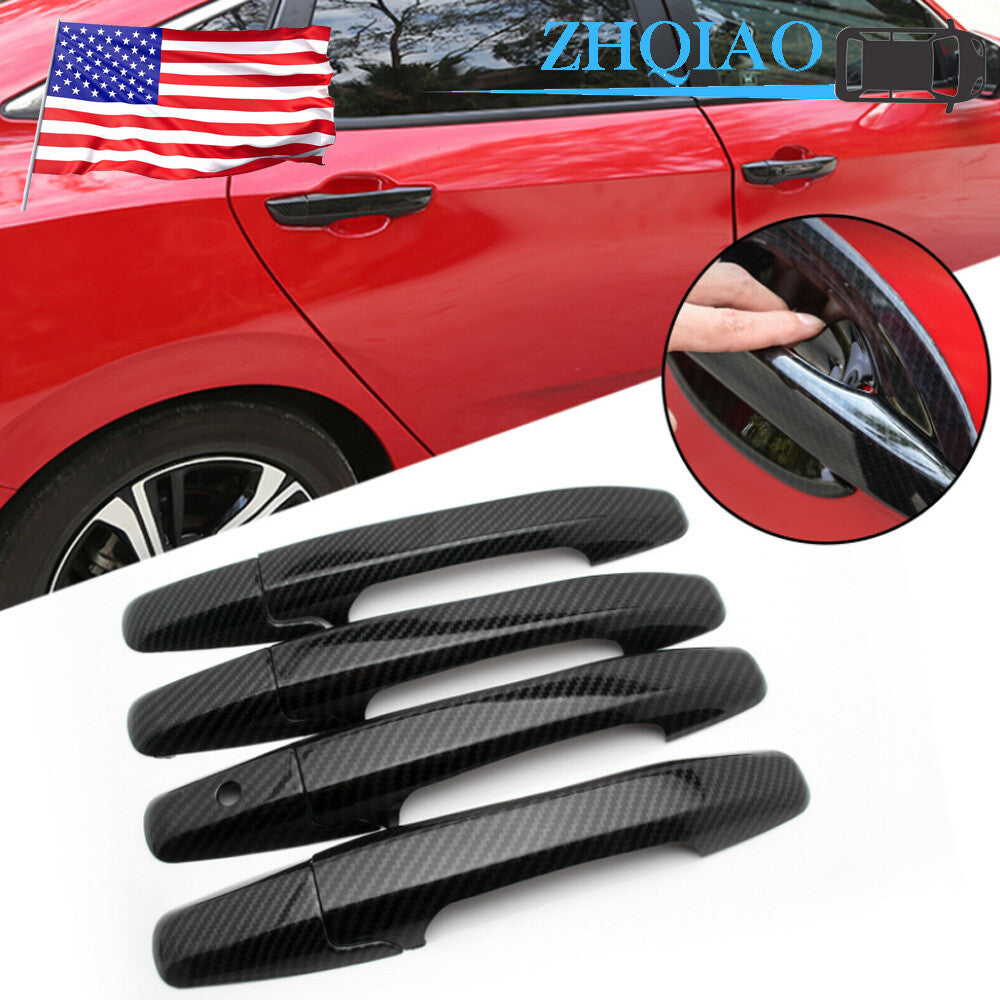 for Honda for Civic 2006-2011 8th Gen Carbon Fiber Style Door Handle Cover Trim US