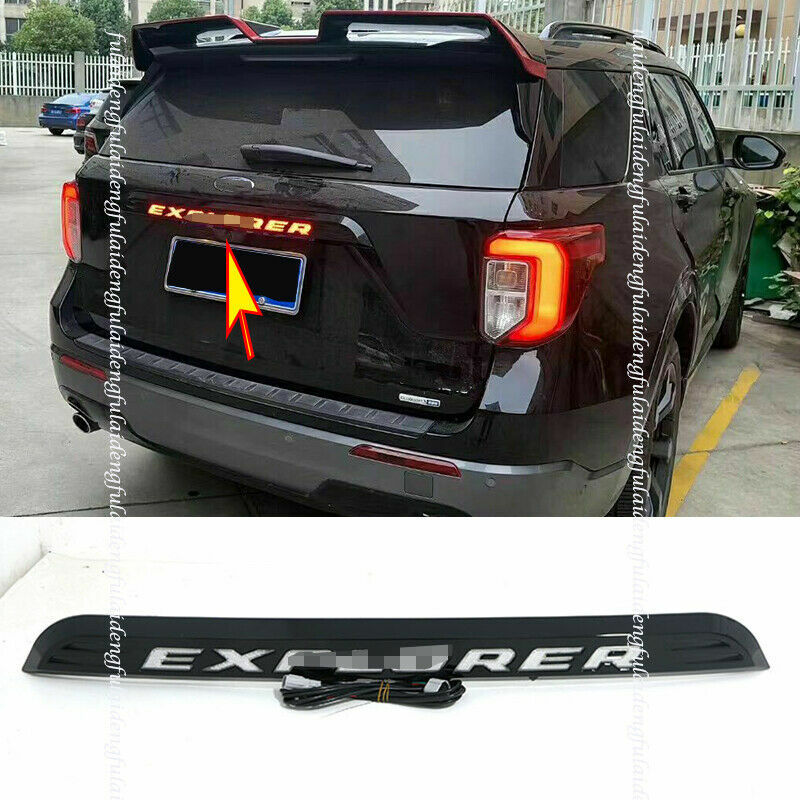 for Ford Explorer 20-2022 LED Badge Rear Trunk Tailgate Molding Trim Strip Cover